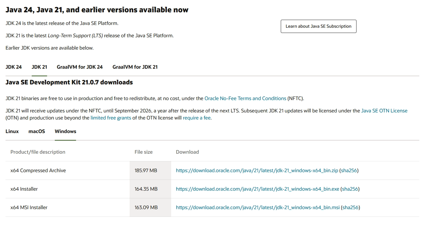 java download screen